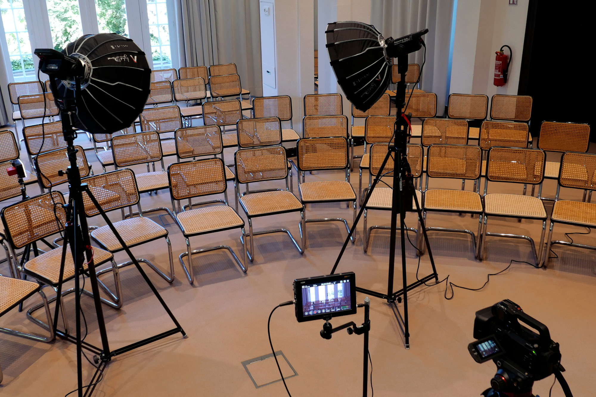 Videoaufnahmen im Großen Kolloquienraum des Wissenschaftskollegs