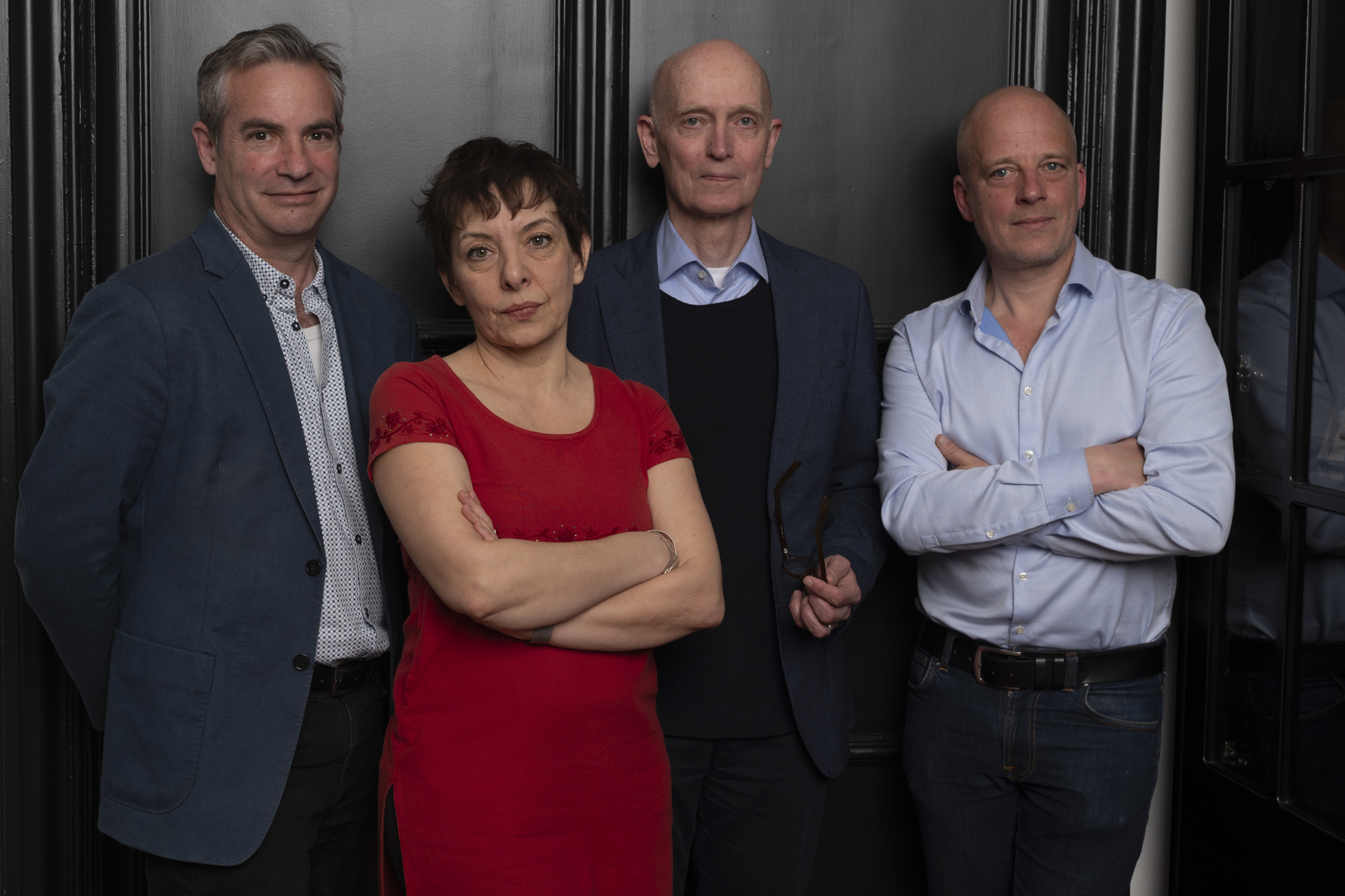 Gruppenportrait von Michael Rothberg, Sherene Seikaly, Willibald Steinmetz, Per Leo