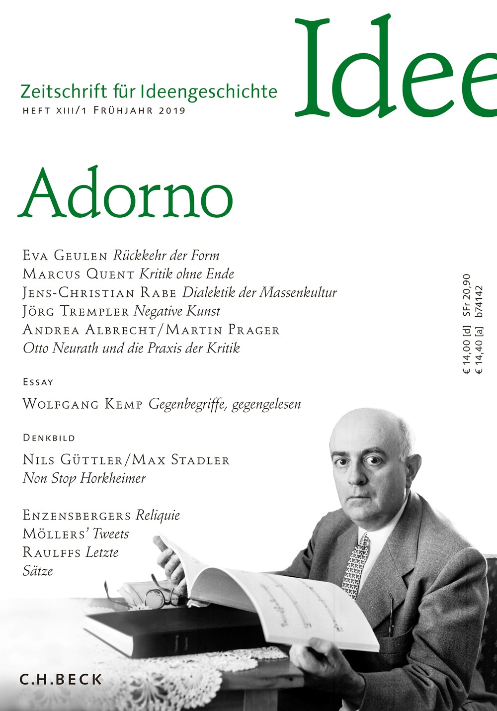 cover of Heft XIII/1 Frühling 2019