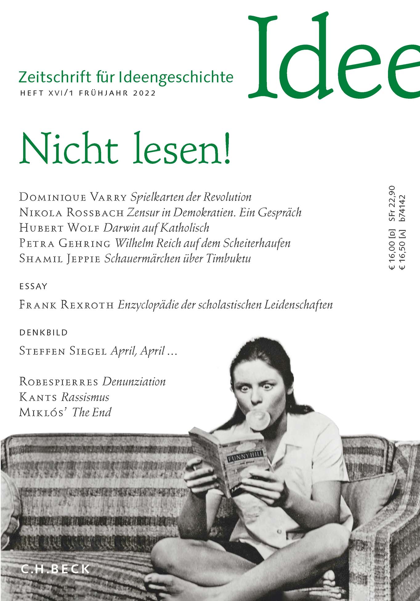 cover of Heft XVI/1 Frühjahr 2022