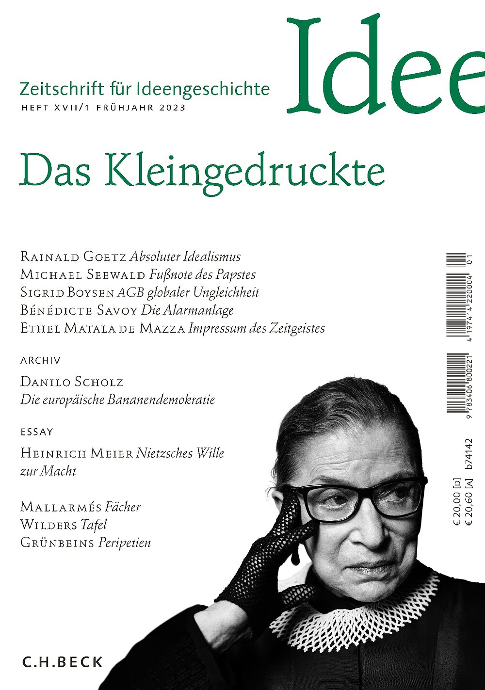 Cover von Heft XVII/1 Frühjahr 2023