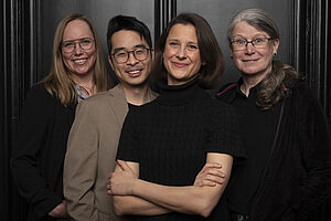 Gruppenbild von Valeska Huber, Ronald C. Po Marcia C. Schenk und Dorothea Weltecke