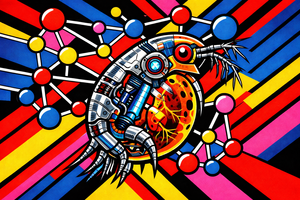 'Daphnia magna im Stil Günther Fruhtrunks