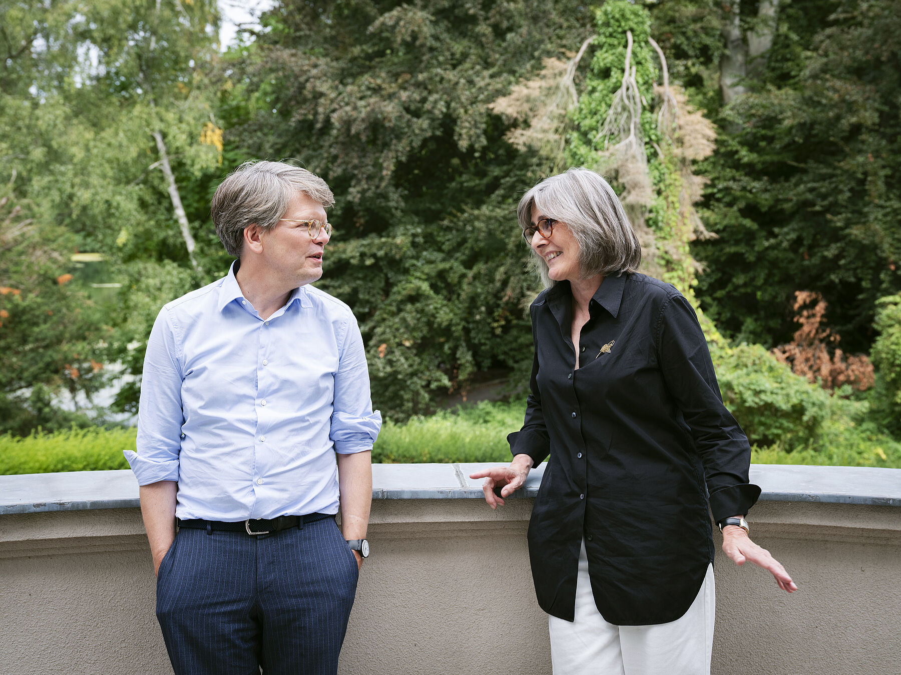 Barbara Stollberg-Rilinger und Christoph Möllers, scheidende Rektorin und neuer Rektor des Wissenschaftskollegs zu Berlin.
