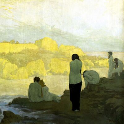 Gemälde von Georg Kolbe mit dem Titel "Die Goldene Insel"