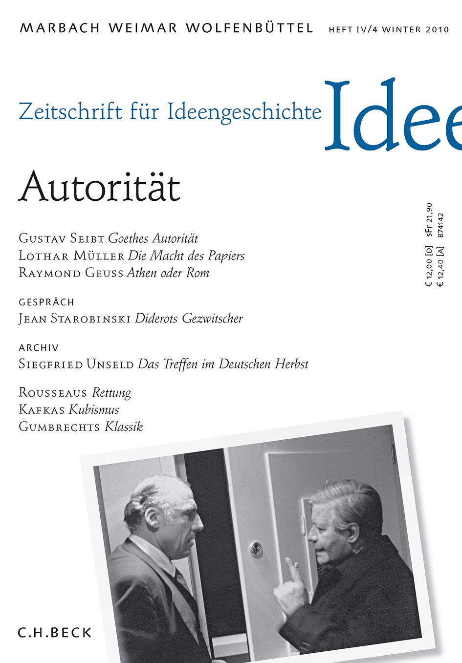 cover of Heft IV/4 Winter 2010